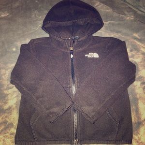 The North Face Boys 2T Black Hooded Fleece Jacket